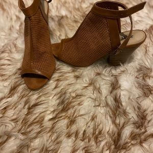 Cognac booties in size 9